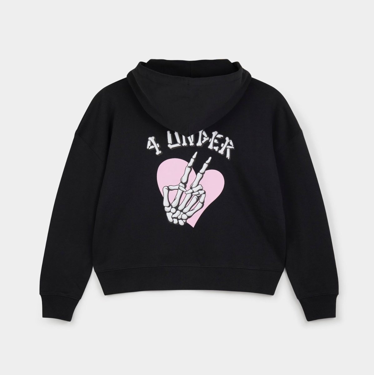 Pink Heart Women's Zip Thru Hoodie - 4underUK