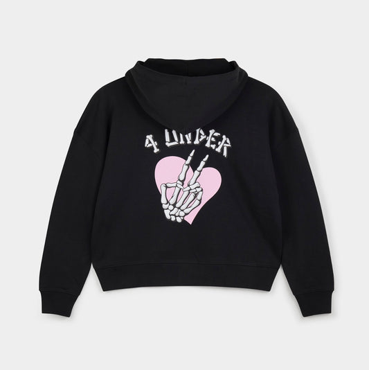 Pink Heart Women's Zip Thru Hoodie