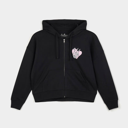 Pink Heart Women's Zip Thru Hoodie